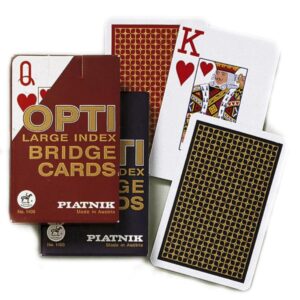Mazzo di carte contrassegnato dalla dimensione del ponte OPTI di Piatnik