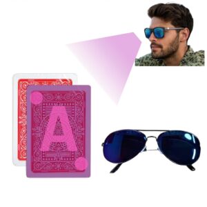 cartes marquées pour tricher avec des lunettes de soleil