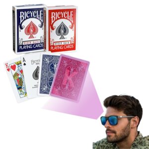 Označené kartičky na zadní kontaktní čočky Bicycle Rider pro neviditelný inkoust a brýle
