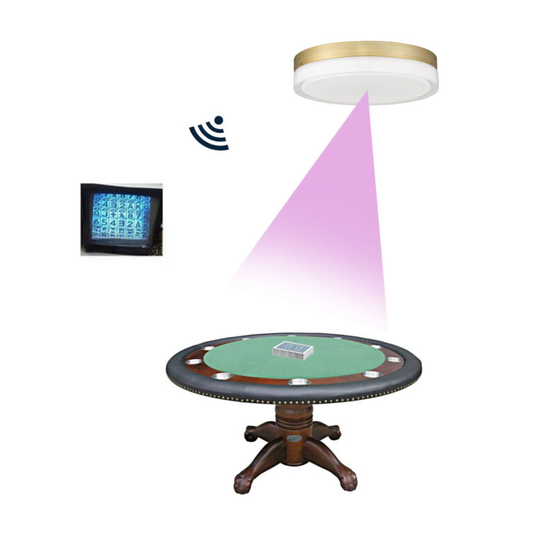 Stealth Ceiling Light Spy Camera for Poker Cheat Card Scanner