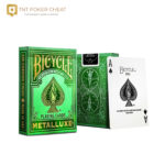 Cartas marcadas de bicicleta Poker Gold Stamping Green Edition para lentes de contato de trapaça de pôquer