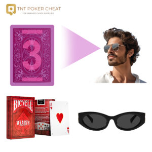 Bicycle Marked Poker Deck Classic Hearts pentru ochelari de soare cu infraroșu